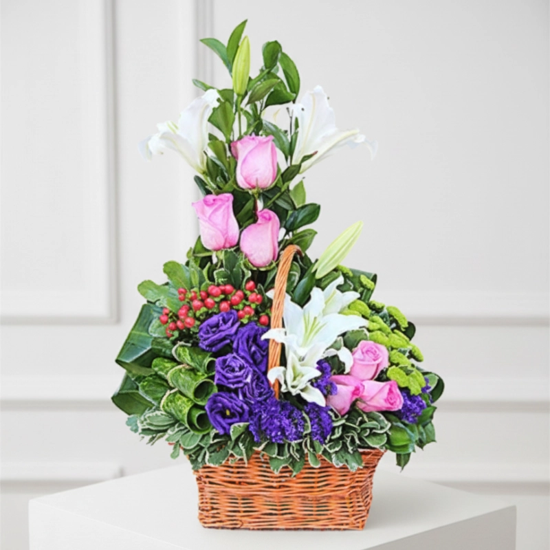 Mighty garden in the basket